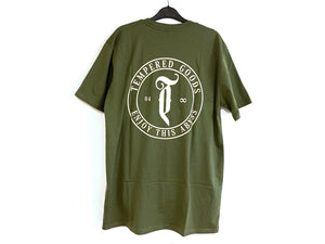 TEMPERED GOODS ABYSS LOGO TEE (OLIVE)
